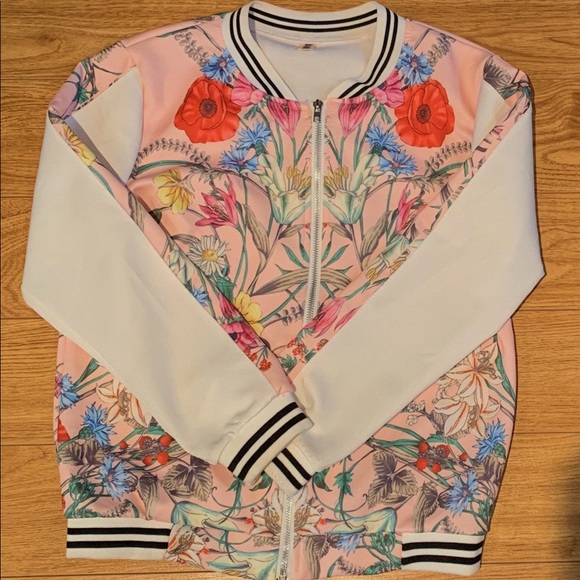 Floral zip up jacket - Picture 3 of 5